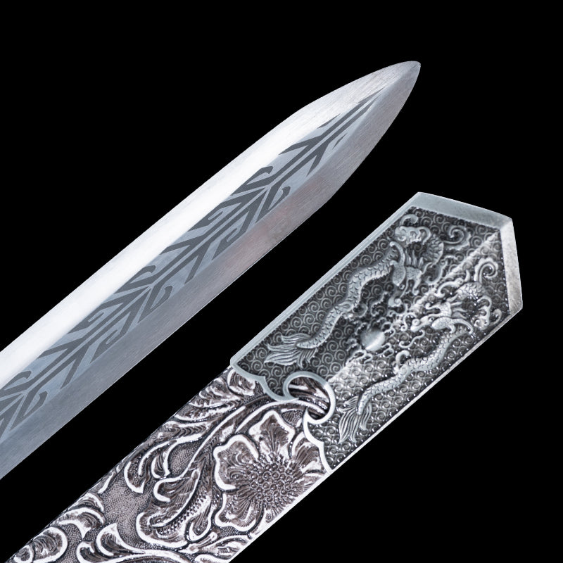 Dragon-Mounted Long Sword – Unsharpened Chinese Collectible (Non-Weapon)